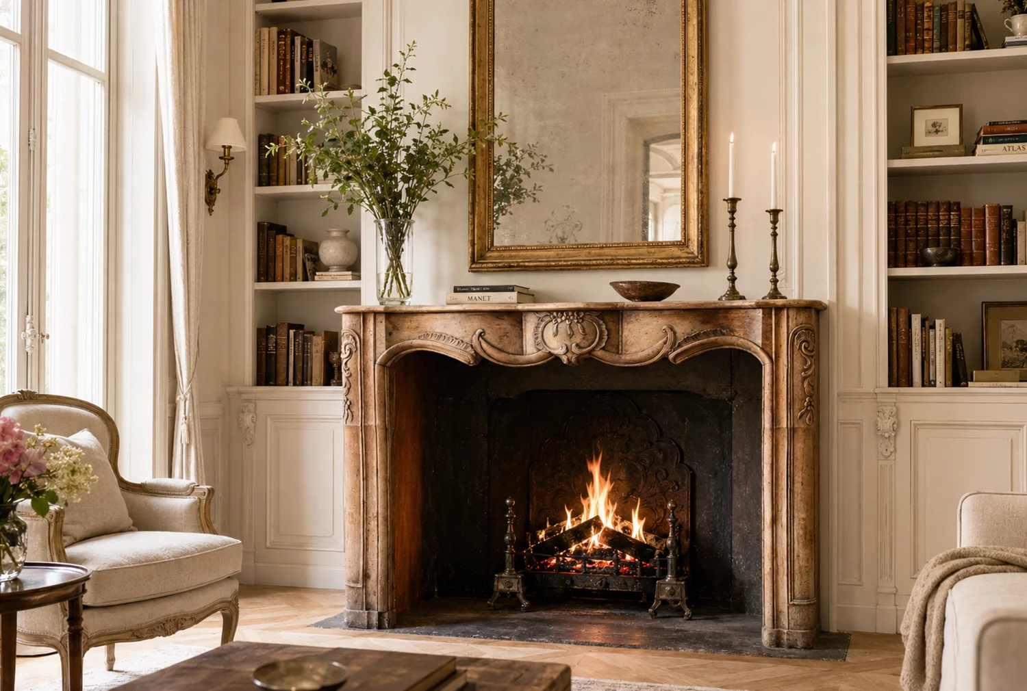 Antique Fireplace Mantle