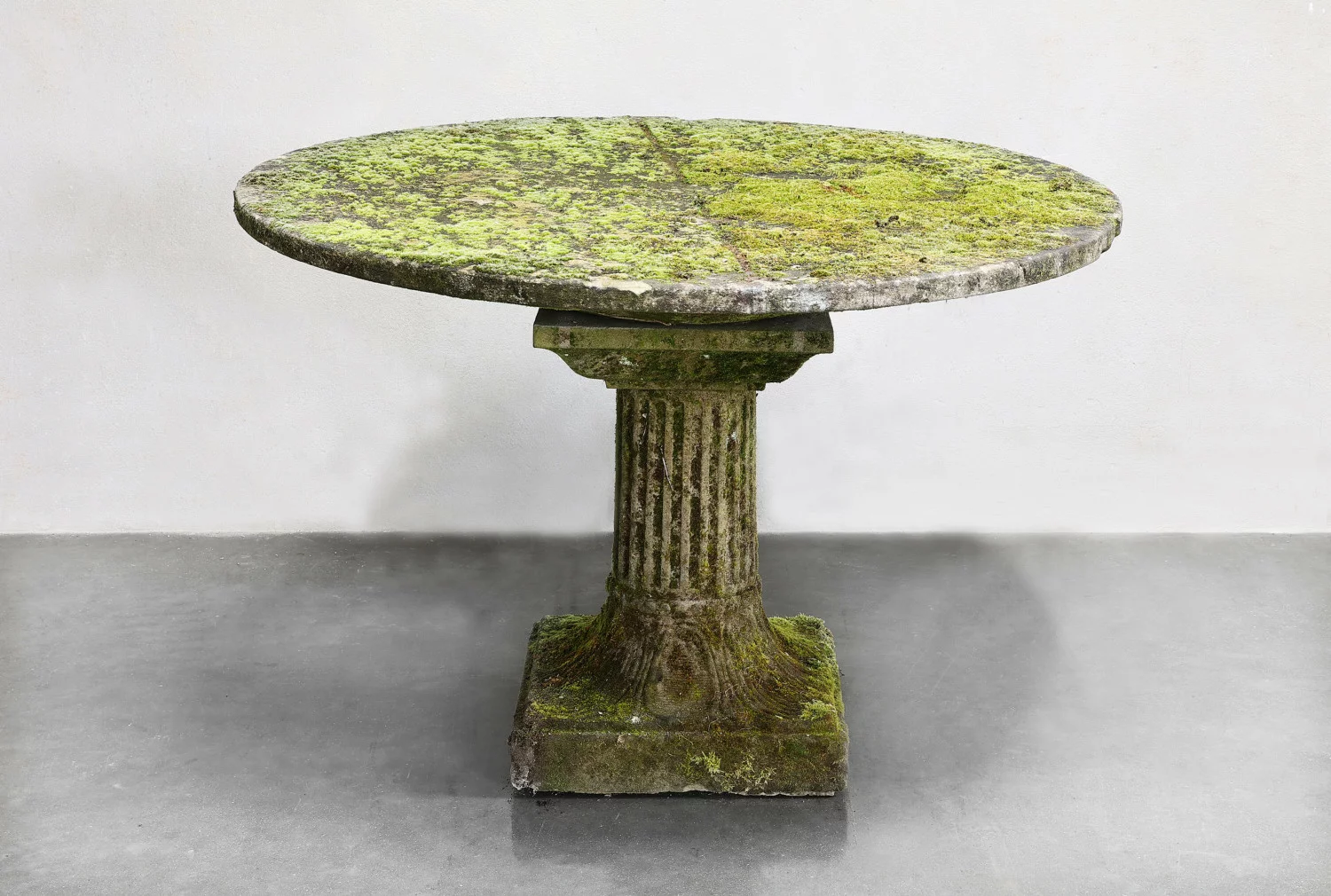 antique table of french limestone