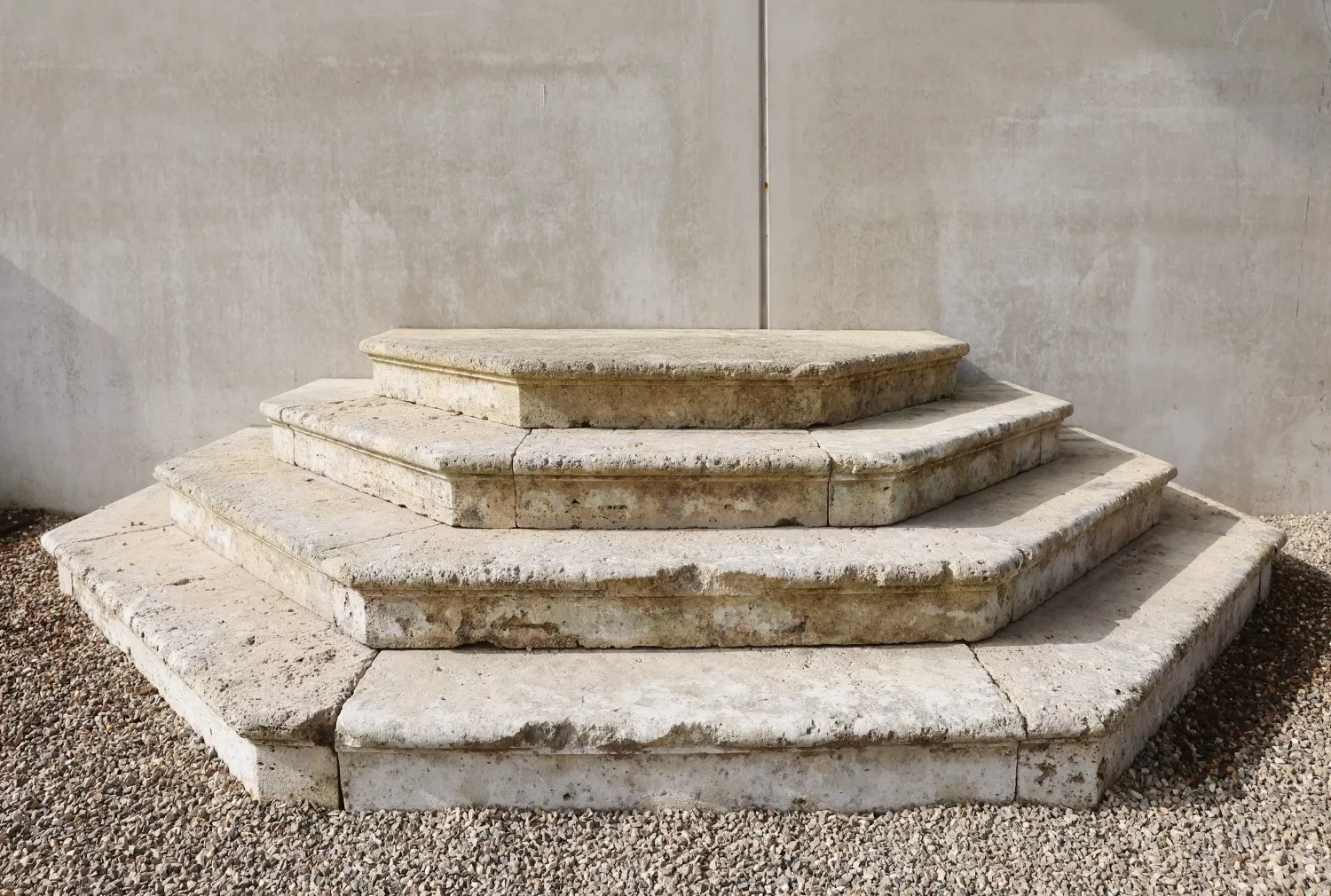 antique staircase of French limestone