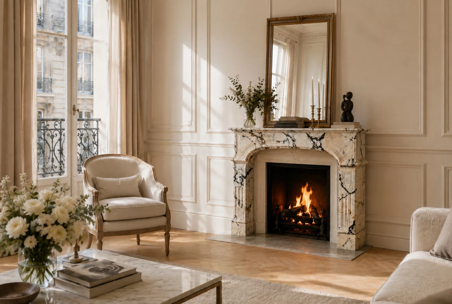 Louis XIV style mantle