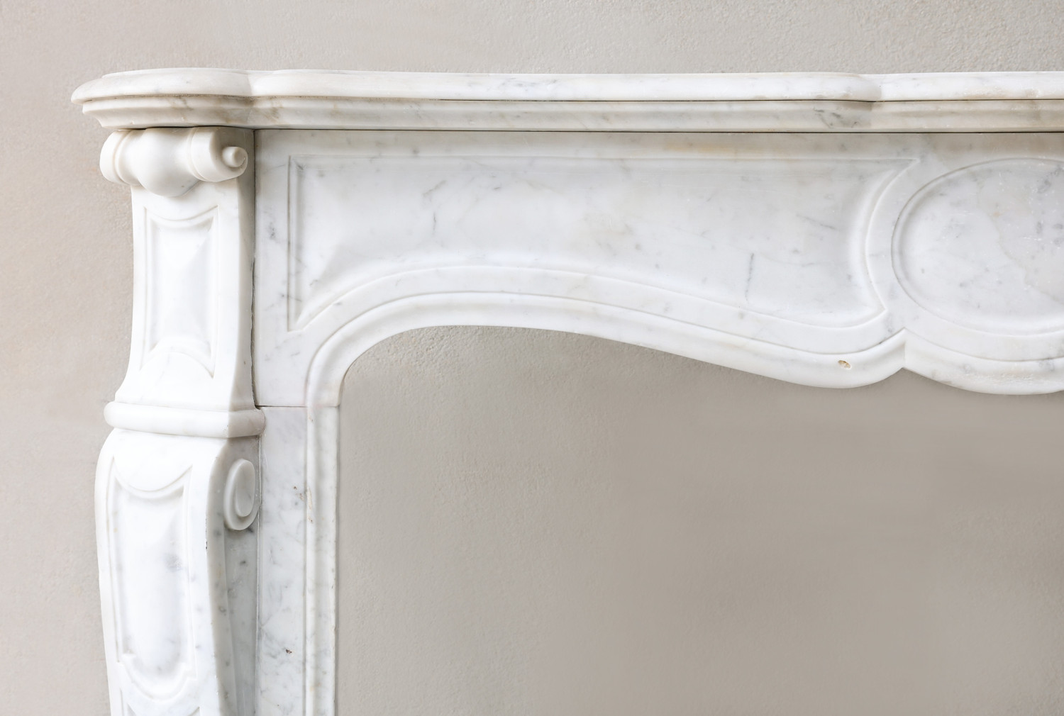 old mantle of carrara marble