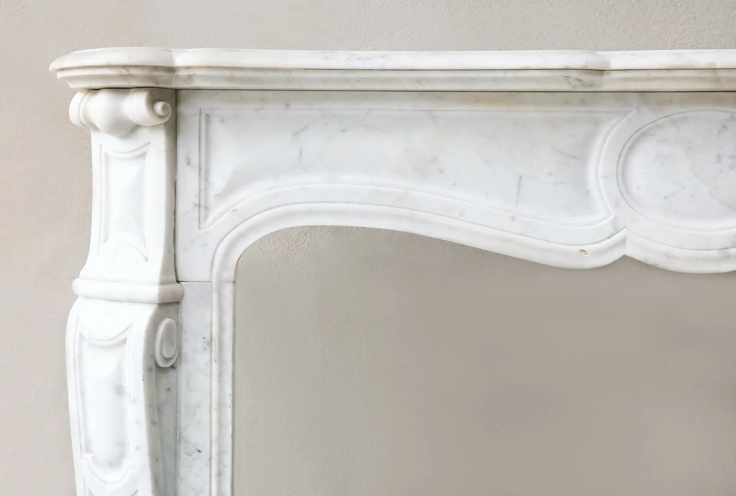 old mantle of carrara marble