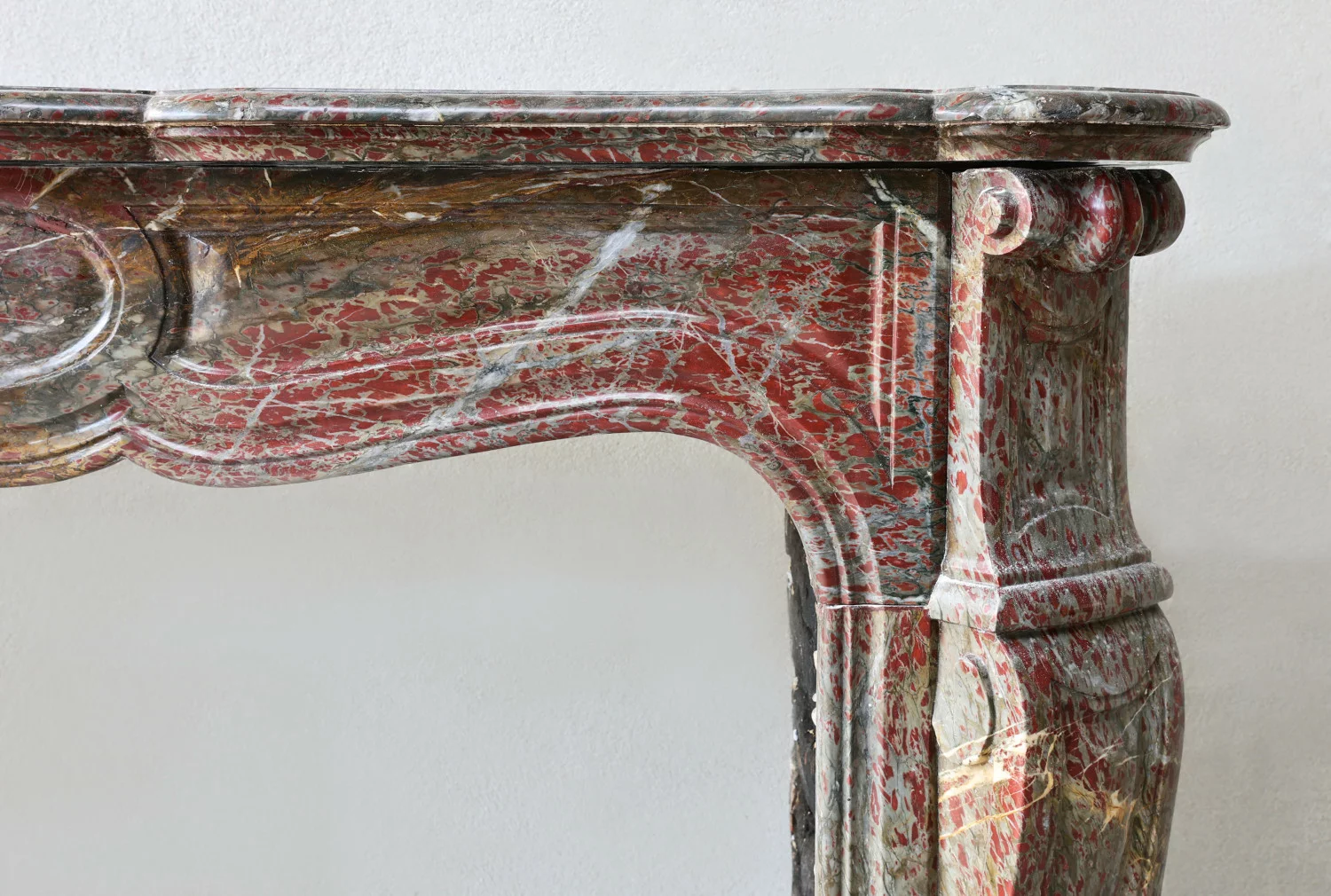 Campan rouge marble mantle